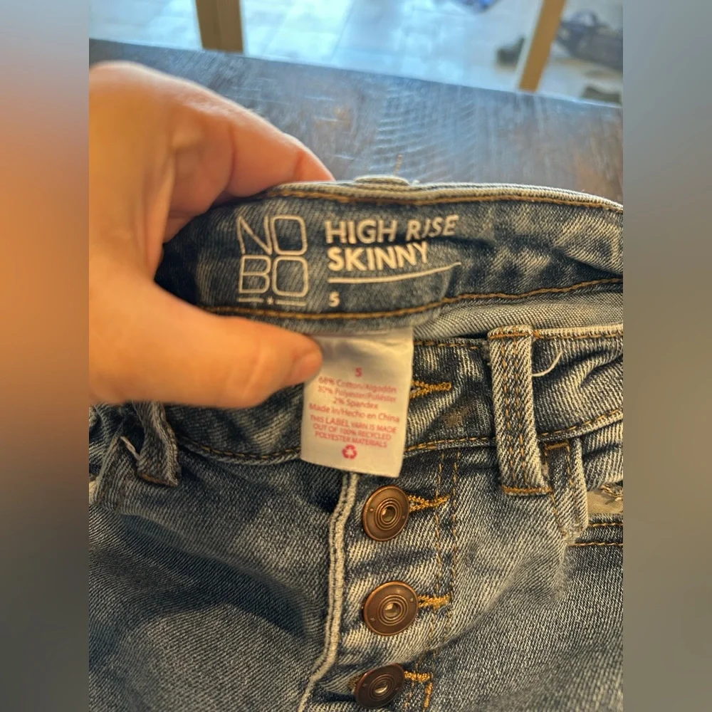 High Rise Distressed Denim Jeans - Picture 8 of 12
